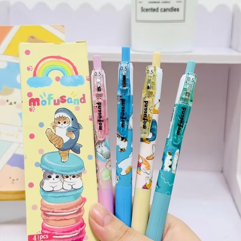 Anime Merchandise Types - 4 bolígrafos Mofusand creativos y lindos